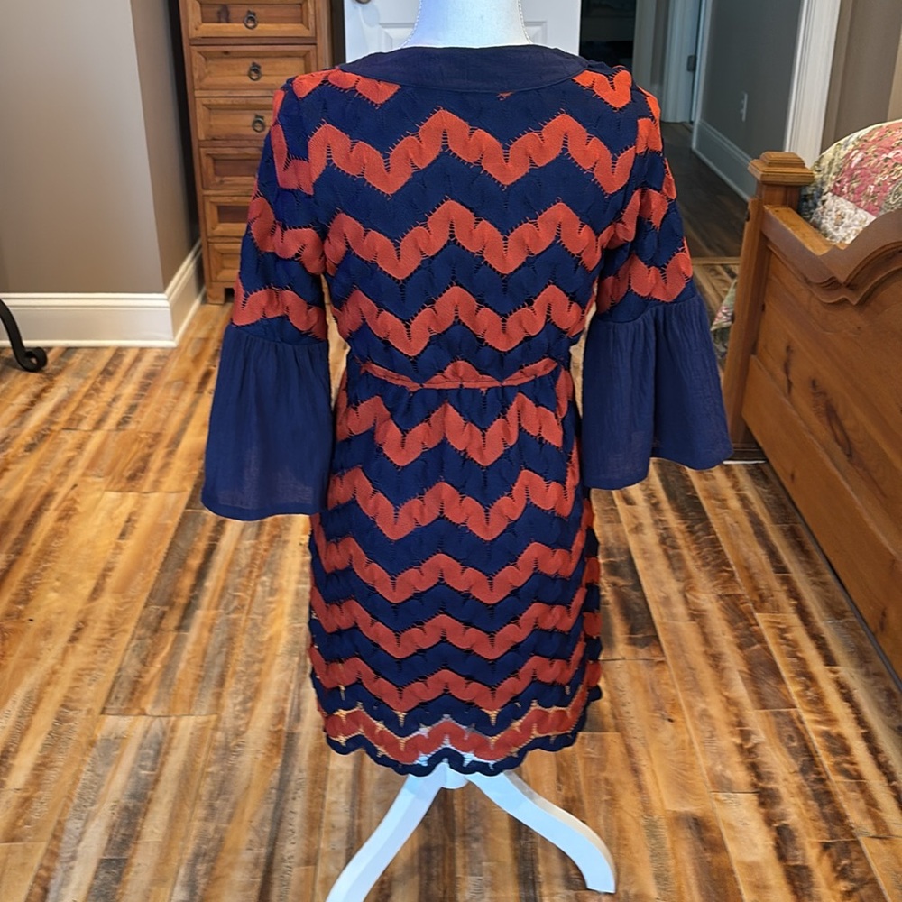 Judith March Chevron Dress size large - Picture 3 of 6